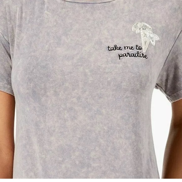 🔥TRUE VINTAGE🔥Take Me To Paradise Gray T-Shirt XS NWT - Picture 4 of 5